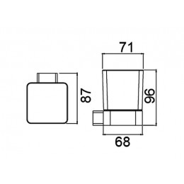 Стакан для зубных щеток Timo Selene (14033/03) черный