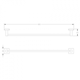 Держатель для полотенец одинарный FASHUN графит (A2601-17)