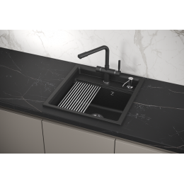 Кухонная мойка GRANULA Kitchen Space (5002, ЧЁРНЫЙ)