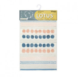 Коврик для ванной 1-ый Fixsen LOTUS, mix (розовый+синий+белый+серый), 50х80см (FX-8030W)
