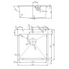 Кухонная мойка D&K нержавеющая сталь графит (DKS505006)