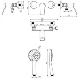 Смеситель Lemark Ortus для душа (LM11303C)
