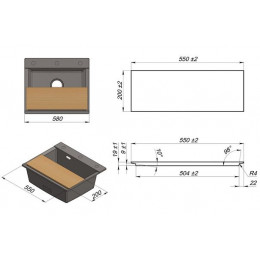 Кухонная мойка GRANULA ESTETICA (5804, ШВАРЦ)