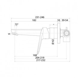 Смеситель для раковины  IDDIS встраиваемый Torr (TORSB00i65)