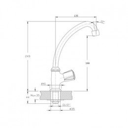 Кран для раковины RUSH Pioneer (PI7950-24)