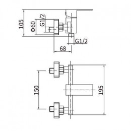 Смеситель для ванны FASHUN (A52002)