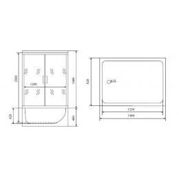 Душевая кабина Timo Lux 148*82*220  (TL-1505)