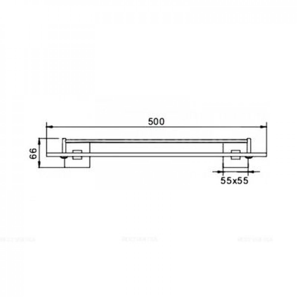 Полка стеклянная HAIBA (HB8907)