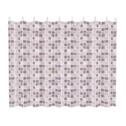 Шторка для ванны FASHUN коричнево-бежевая плитка (A8816)
