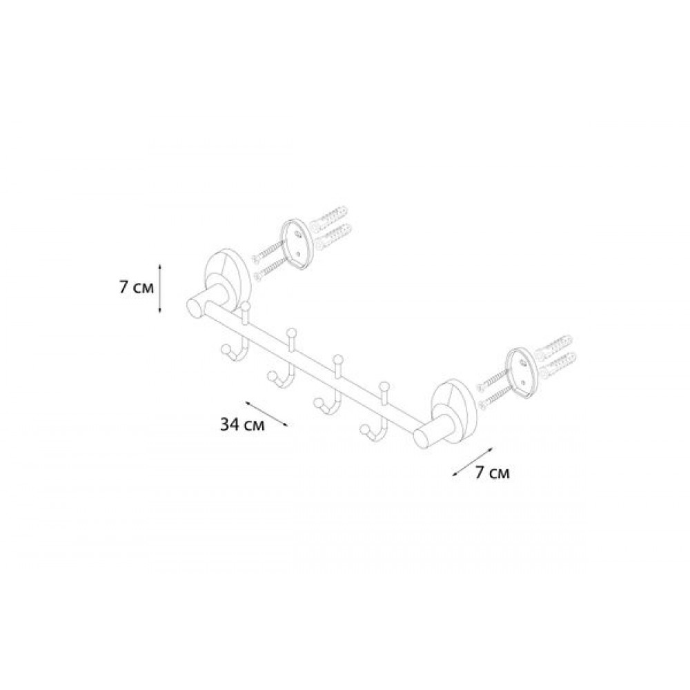 Планка FIXSEN Europa 4 крючка (FX-21805-4)
