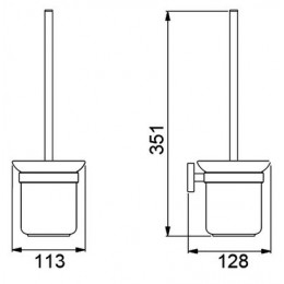 Щетка для туалета Timo Selene (12061/03) черный