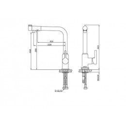 Смеситель для кухонной мойки ESKO K23 (K23)