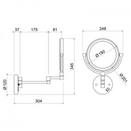 Зеркало Timo с подсветкой Saona (13376/03)