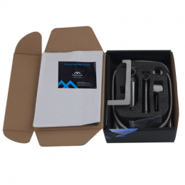 Смеситель встраиваемый FASHUN с полочкой, гигиенической лейкой и держателем туалетной бумаги, сатин (A57703)