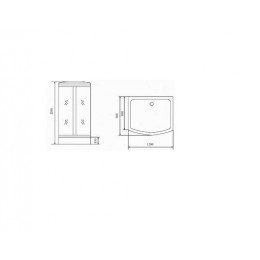 Душевая кабина Timo Comfort Fabric Glass 120*90*220  (T-8815C)