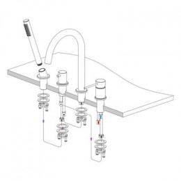 Смеситель для ванны с душем врезной Timo Saona хром (2320/00Y)