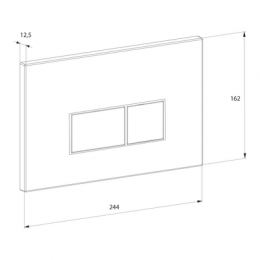 Клавиша смыва, белая, D&K Rhein (DB1499016), инсталляция DI8050127