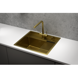 Кухонная мойка GRANULA (6051, ЗОЛОТО САТИН)
