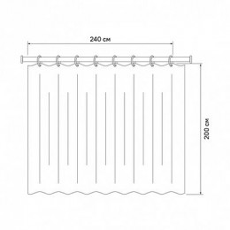 Штора для ванной комнаты 200*240 IDDIS Basic (B45P224i11)