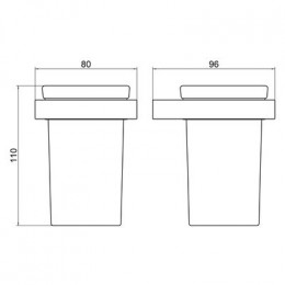 Стакан для зубных щеток Timo Petruma черный (15233/03)