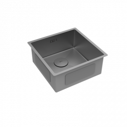 Кухонная мойка Lemark OLANGA 440 прямоугольная из нержавеющей стали цвет: графит (9936123)