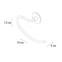 Полотенцедержатель FIXSEN Round полукольцо (FX-92111)