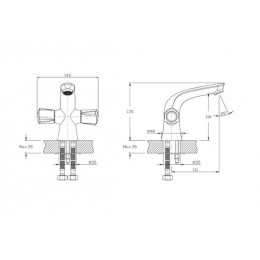 Смеситель для раковины RUSH Pioneer (PI7950-11)