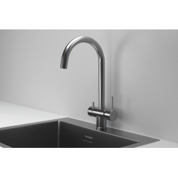 Смеситель для кухни GRANULA (7104, СТАЛЬ САТИН)