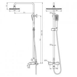 Душевая система Lemark Ursus (LM7260BL)
