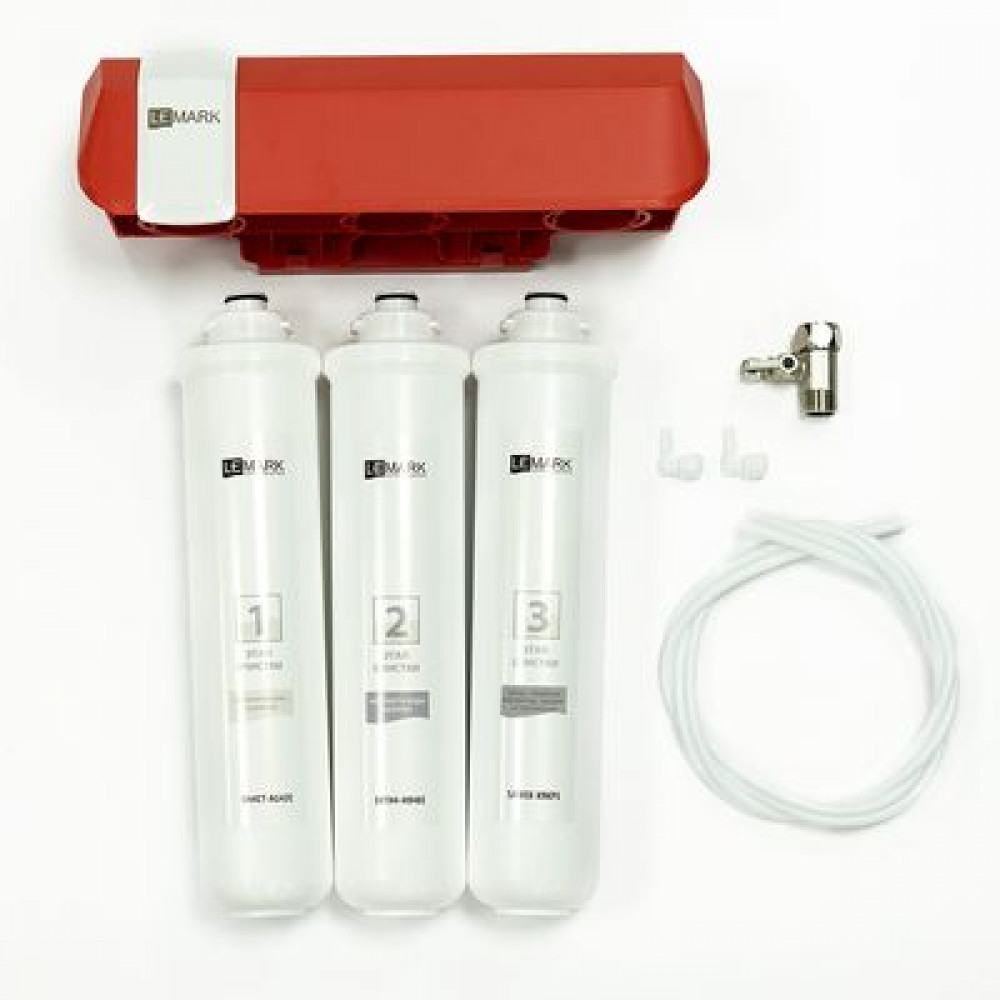 Комплект Lemark Смеситель LM3074C для кухни с гибким изливом + Фильтр для очистки жесткой воды OPTIMA, защита от накипи (LM3074C086)