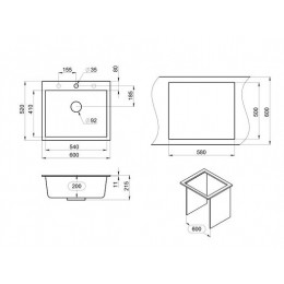 Кухонная мойка GRANULA (6001, ТУРМАЛИН)