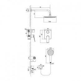 Душевая система Lemark Bronx встраиваемая (LM3729MW)