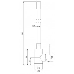 Смеситель для кухни ESKO "Snake" гибкий излив черный, графит (K44Grafit)