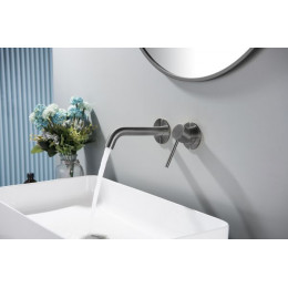 Смеситель для раковины встроенный Timo Saona черное золото (2372/18SM)