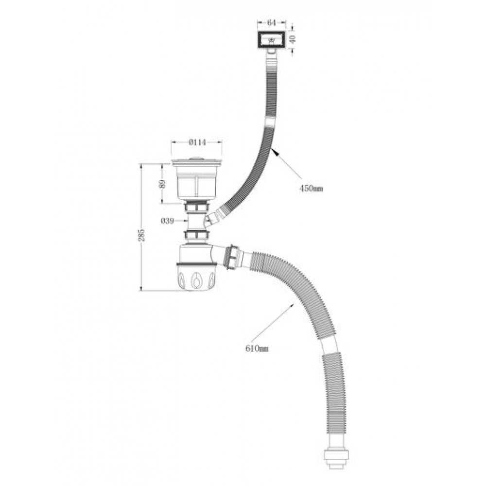 Кухонная мойка D&K нержавеющая сталь графит (DKS604506)
