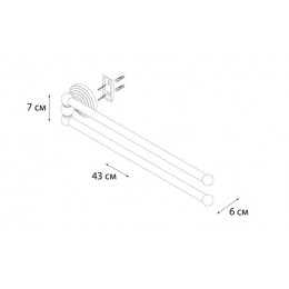 Полотенцедержатель FIXSEN Retro рога 2-ой (FX-83802A)