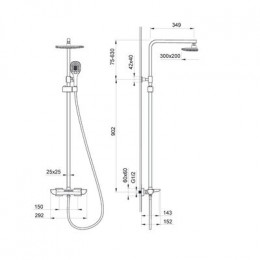 Душевая система, хром-белый, Timo Helmi (SX-1170/00-16) 