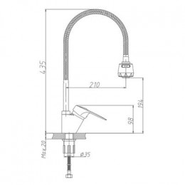 Смеситель для кухни Haiba (HB4304-3)