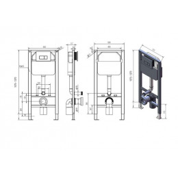 Инсталляция рамная скрытого монтажа D&K 500*117*1270мм (DI8050127)