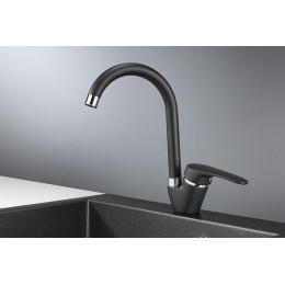 Смеситель для кухни GRANULA (1024, ЧЁРНЫЙ)