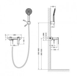 смесители для ванны и душа Timo Anni (2714/03Y) черный