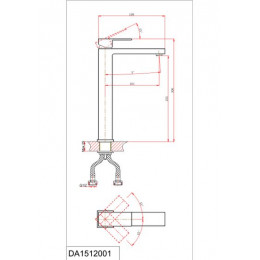 Смеситель D&K для раковины высокий Bayern.Liszt (DA1512005)