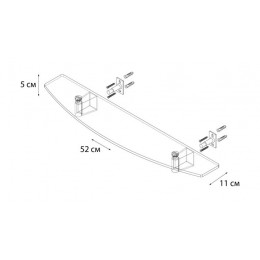 Полка FIXSEN TREND стеклянная (FX-97803)