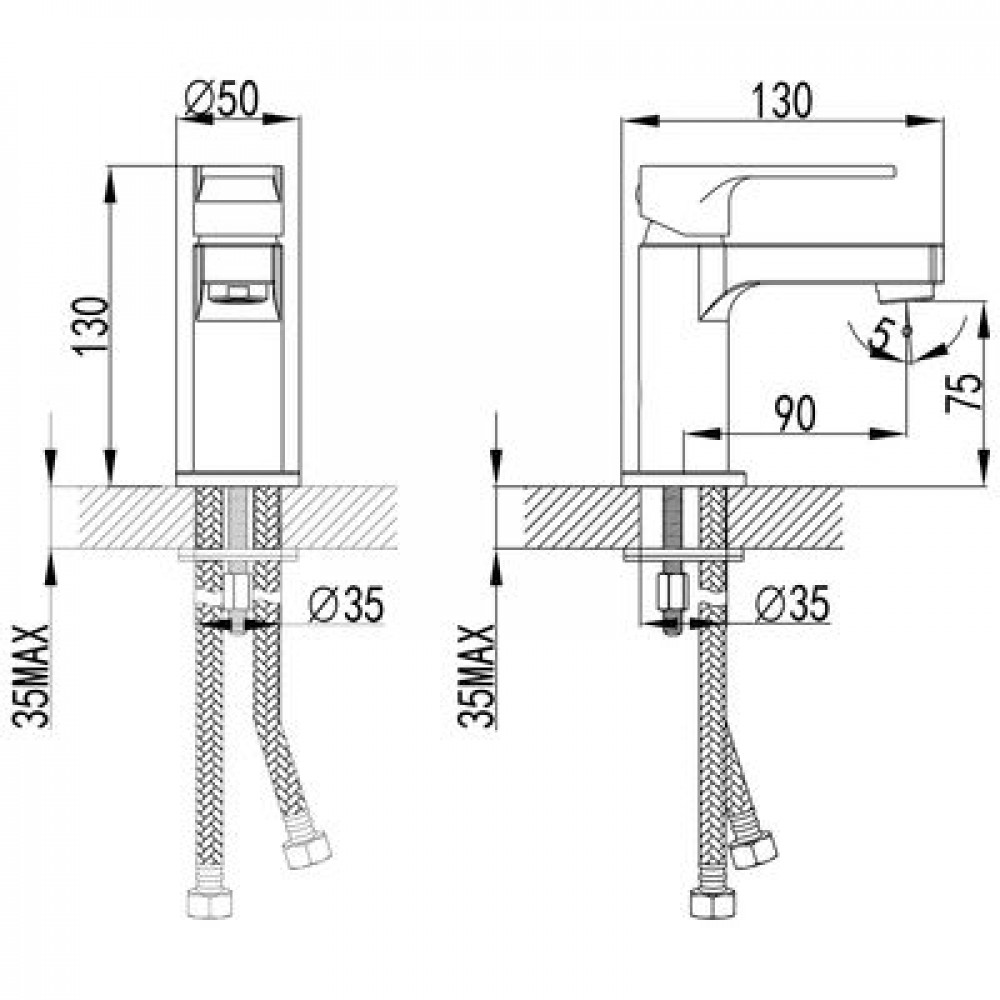 Смеситель для раковины Lemark Plus Grace (LM1506C)