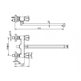 Смеситель для ванны и душа ESKO MOSCOW (MS 31)
