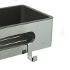 Полка для душа прямая Lemark SHELF LINE из нерж. стали с крючками, хром/вставка-пластик графит (9771043)
