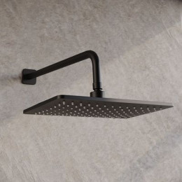 Душевая система скрытого монтажа с тропическим душем и ручным душем, черный матовый, Slide, IDDIS (SLIBL02i67)