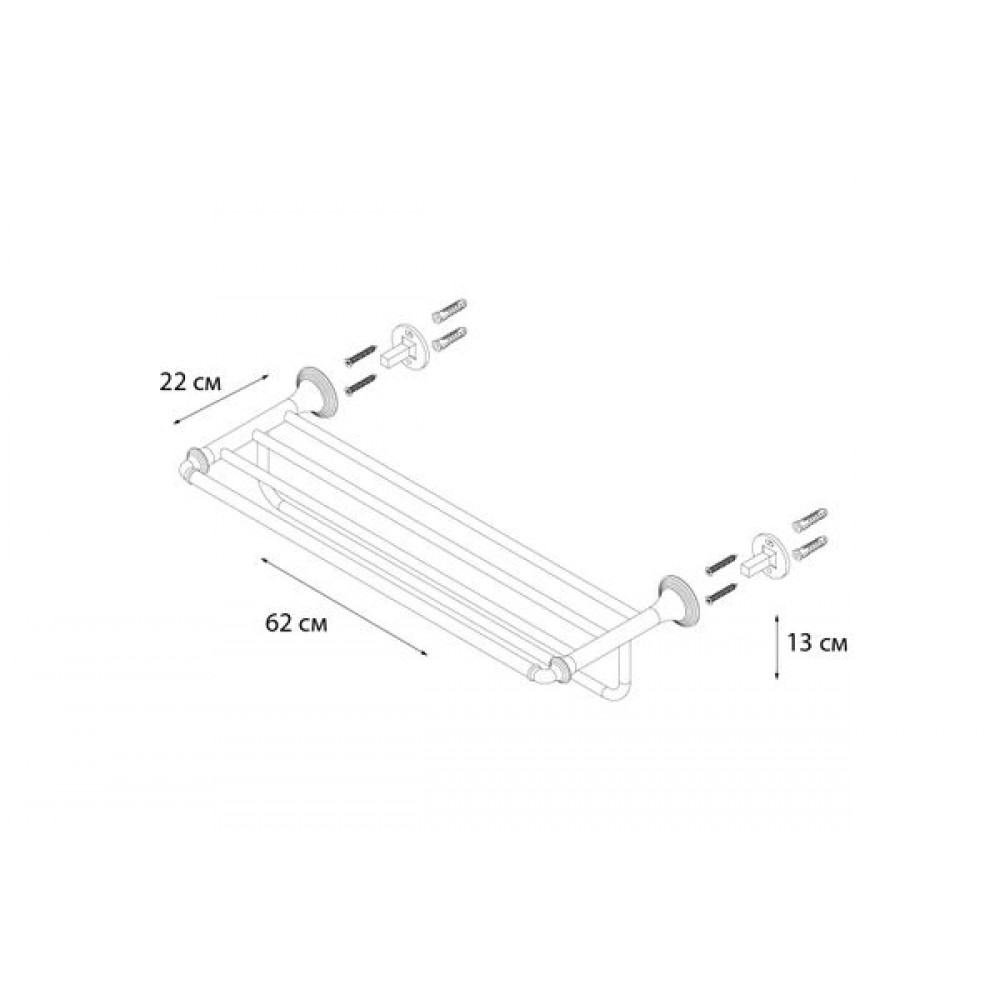 Полка для полотенец FIXSEN Best (FX-71615)