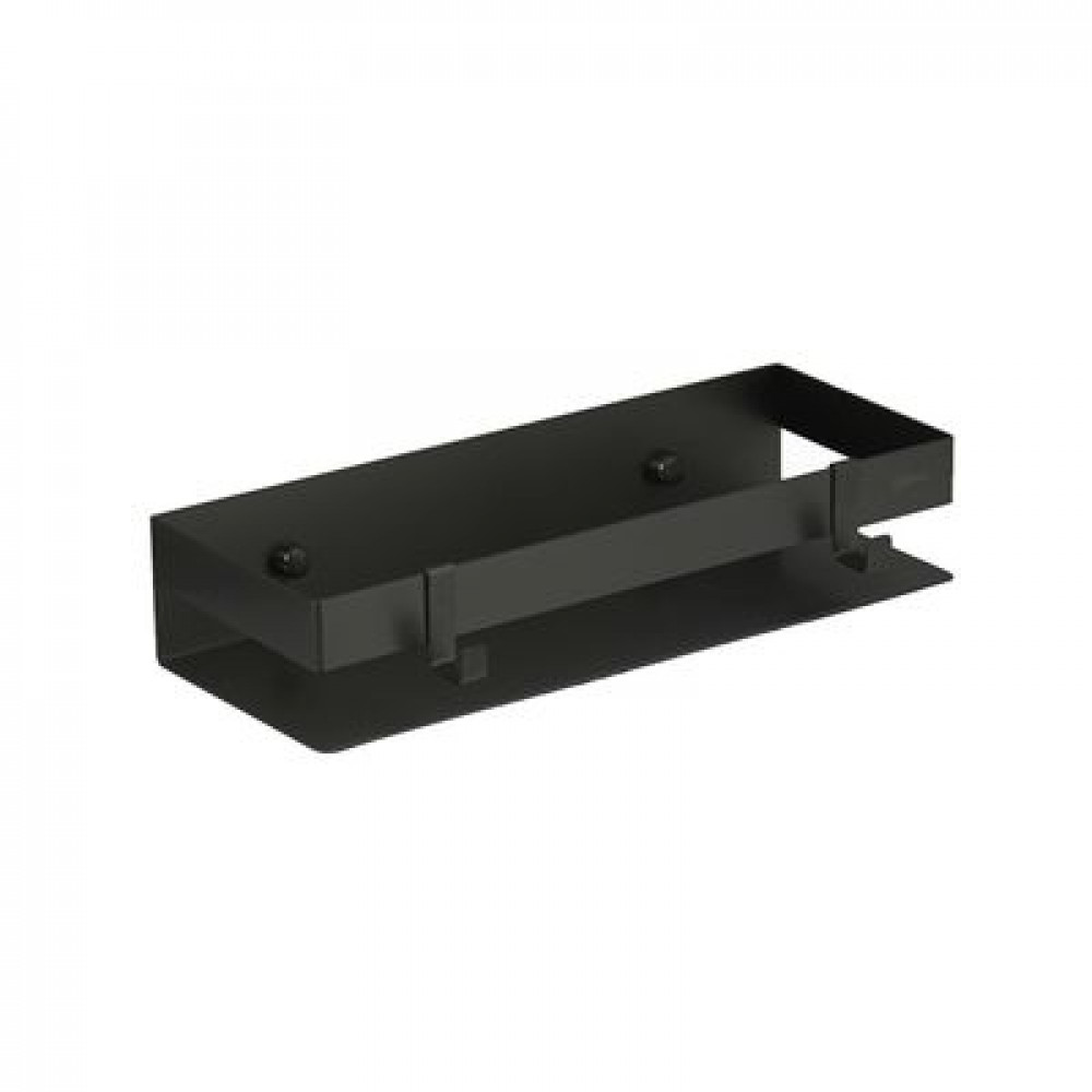 Полка для душа прямая Lemark SHELF LINE 300 мм из нерж. стали с крючками, черный (9772050)