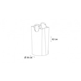 Корзина для белья FIXSEN LOFT STYLE с алюминиевыми ручками бежевая (FX-1012)